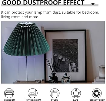 Minkissy Table Lamp Shade Pleated Lampshade Pleated Lampshade